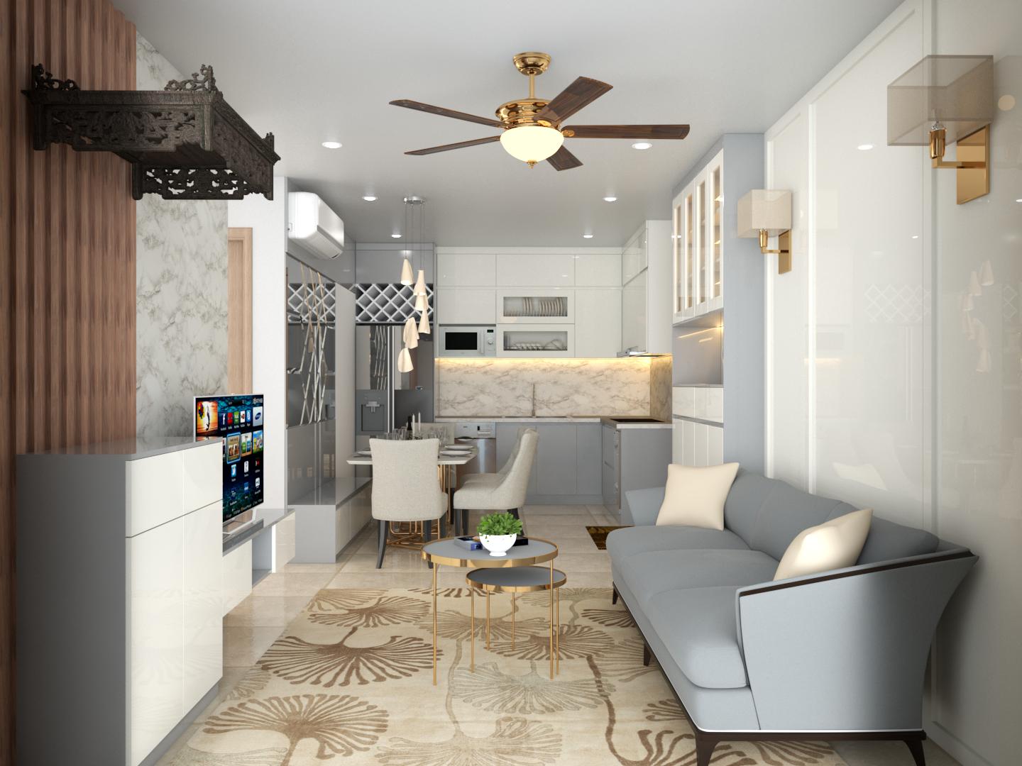 Phòng khách đẹp tại Quế Võ